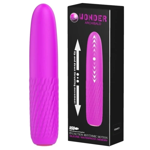 Wonder Archibald Vibrator - Вибратор с пульсацией, 15х3 см (фиолетовый) - sex-shop.ua